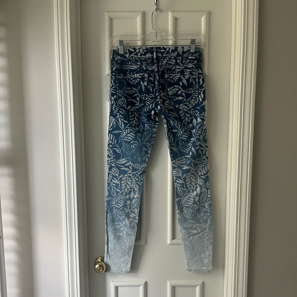 Mother Denim Magical Flowers in the Forest of Dreams Looker Ankle Zip Skinny - Picture 2 of 6